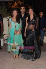 Kareena Kapoor, Preity Zinta, Karan Johar at  Imran Khan_s wedding reception in Taj Land_s End on 5th Feb 2011 (5).JPG